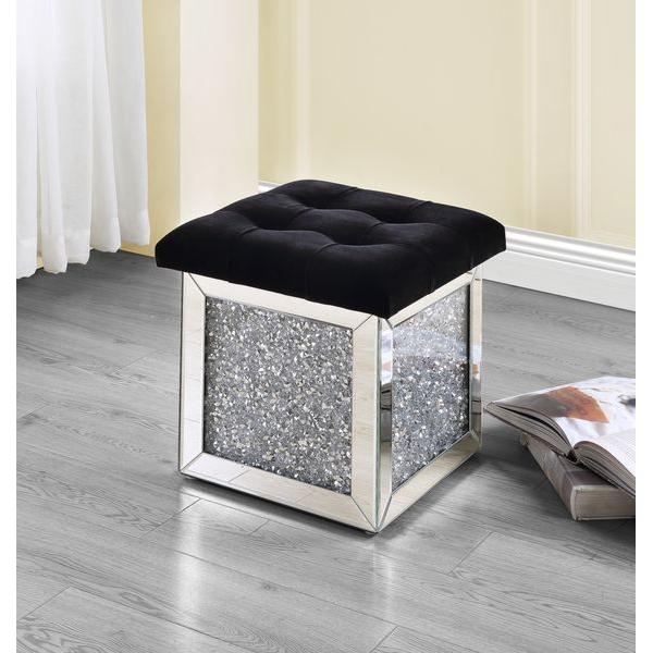 Acme Furniture Noralie Fabric Storage Ottoman AC00530 IMAGE 4