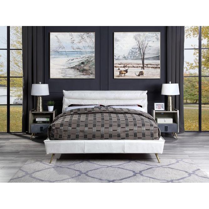 Acme Furniture Doris King Upholstered Panel Bed BD00564EK IMAGE 4