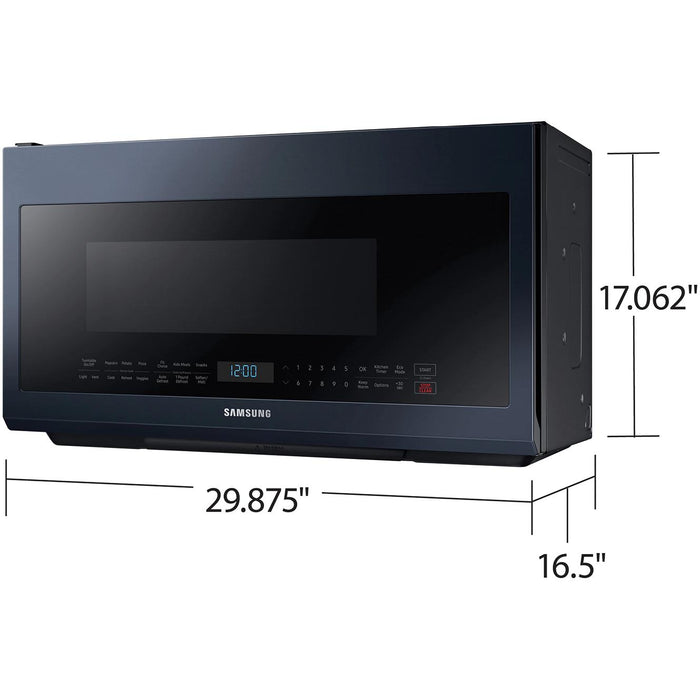 Samsung 30-inch, 1.2 cu.ft. Over-the-Range Microwave Oven with Sensor Cook ME21A706BQN/AA IMAGE 10