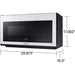 Samsung 30-inch, 2.1 cu.ft. Over-the-Range Microwave Oven with Sensor Cook ME21B706B12/AA IMAGE 12