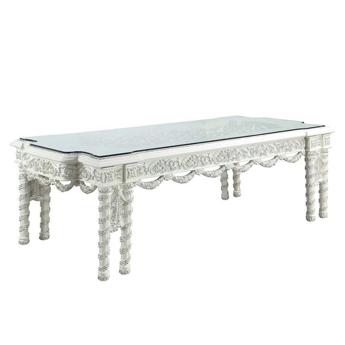 Acme Furniture Vanaheim Dining Table with Glass Top DN00678 IMAGE 1