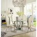 Acme Furniture Noralie Dining Table with Glass Top and Pedestal Base DN00717 IMAGE 4