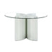 Acme Furniture Noralie Dining Table with Glass Top and Pedestal Base DN00718 IMAGE 2