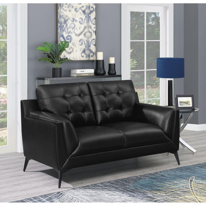 Coaster Furniture Moira Stationary Leatherette Loveseat 511132 IMAGE 5