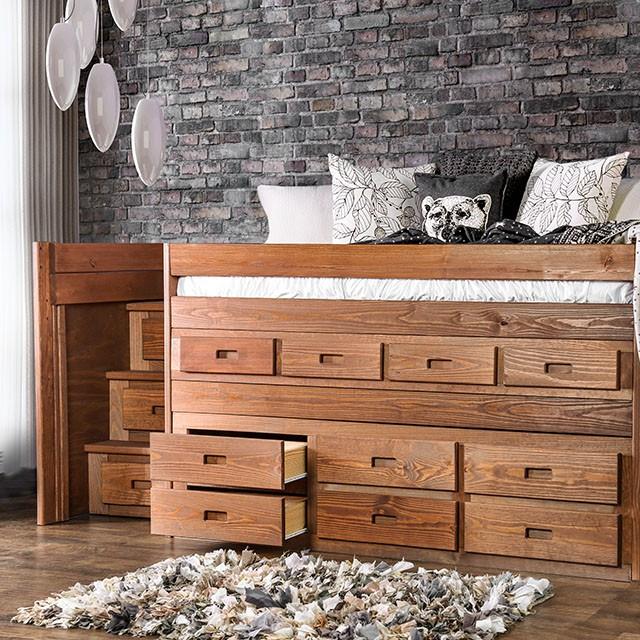 Furniture of America Cleo AM-BK601-BED-SLAT Twin Captain Bed IMAGE 6