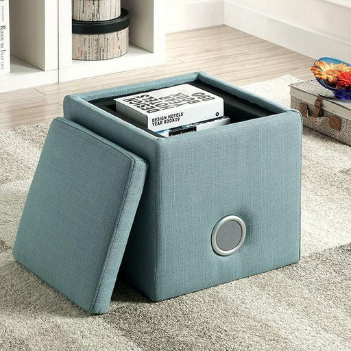 Furniture of America Rythmo Fabric Storage Ottoman CM-AC122BL IMAGE 2