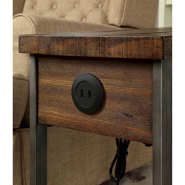 Furniture of America Brick Attic End Table CM-AC286 IMAGE 3