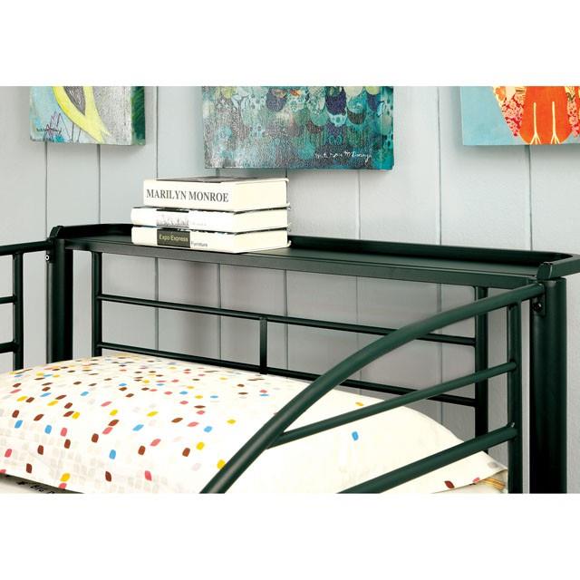 Furniture of America Explorer CM-BK1040GR-BED Twin/Twin Bunk Bed IMAGE 2