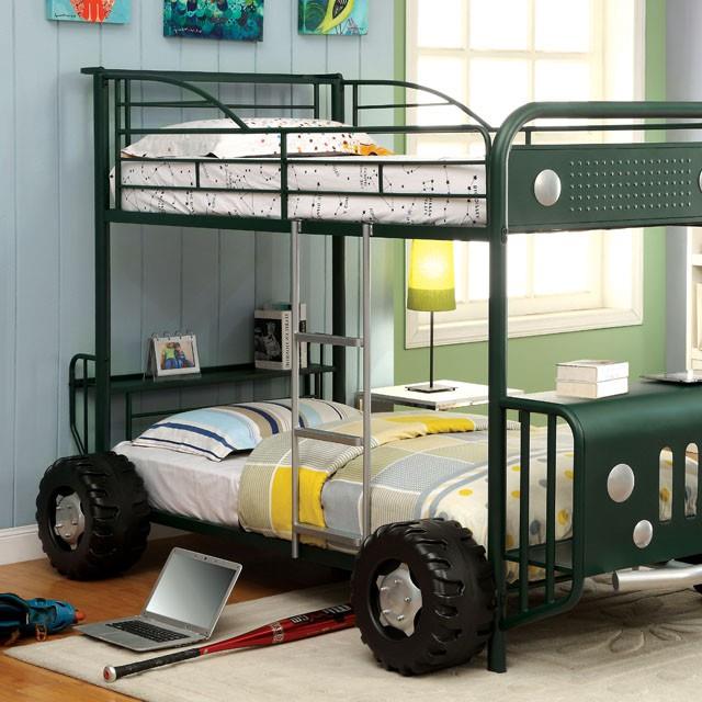 Furniture of America Explorer CM-BK1040GR-BED Twin/Twin Bunk Bed IMAGE 5