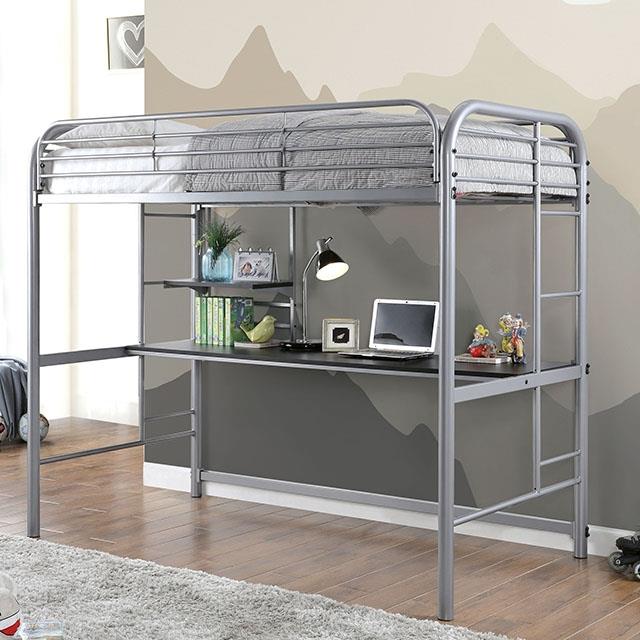 Furniture of America Opal CM-BK938SV Twin Loft Bed IMAGE 1