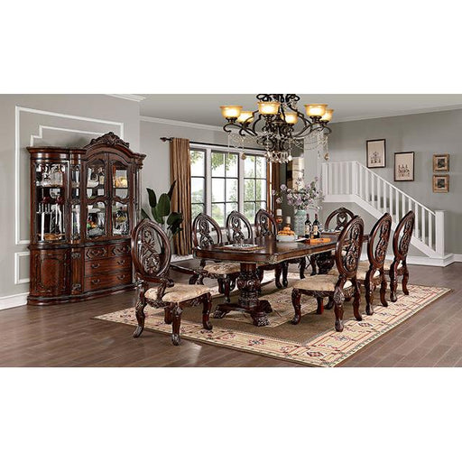 Furniture of America Normandy Dining Table with Pedestal Base CM3145T-TABLE IMAGE 2