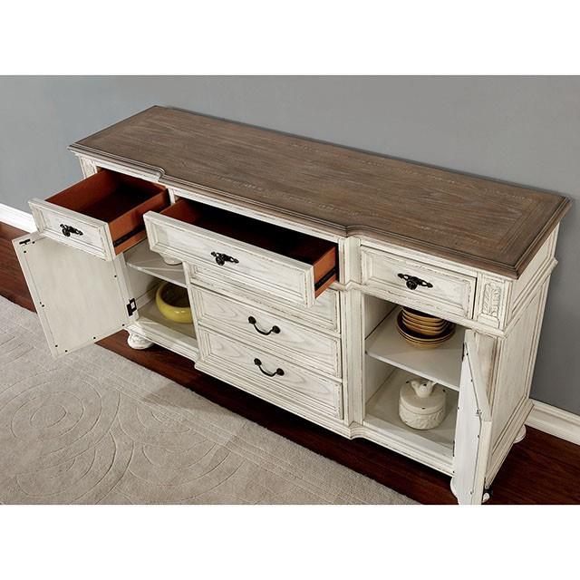 Furniture of America Arcadia Server CM3150WH-SV IMAGE 2