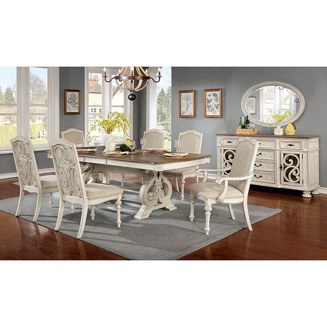 Furniture of America Arcadia Dining Table CM3150WH-T-TABLE IMAGE 3