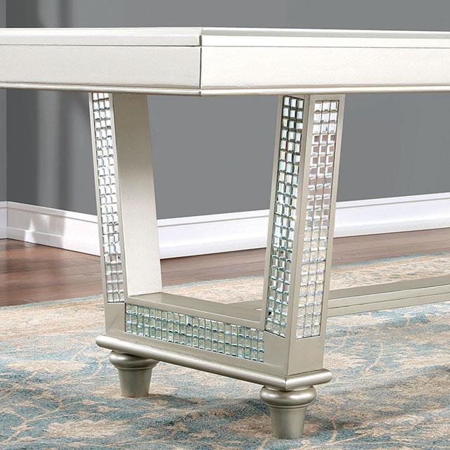 Furniture of America Adelina Dining Table with Glass Top CM3158T-TABLE IMAGE 3