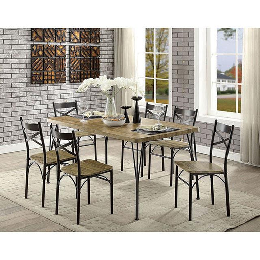 Furniture of America Banbury 7 pc Dinette CM3279T-60-7PK IMAGE 1