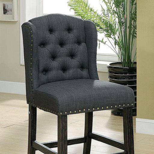 Furniture of America Sania Counter Height Dining Chair CM3324BK-GY-PCW-2PK IMAGE 1