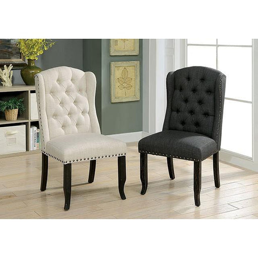 Furniture of America Sania Dining Chair CM3324BK-GY-SC-2PK IMAGE 1