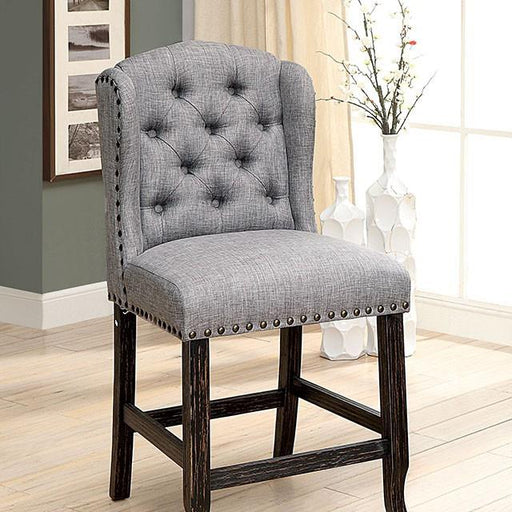 Furniture of America Sania Counter Height Dining Chair CM3324BK-LG-PCW-2PK IMAGE 2