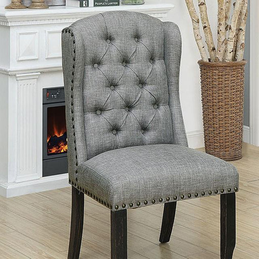 Furniture of America Sania Dining Chair CM3324BK-LG-SC-2PK IMAGE 1