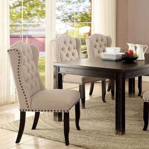 Furniture of America Sania Dining Table CM3324BK-T-VN IMAGE 1