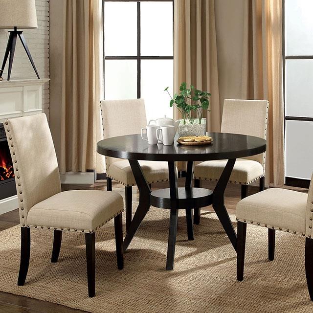 Furniture of America Round Downtown Dining Table CM3424T IMAGE 1