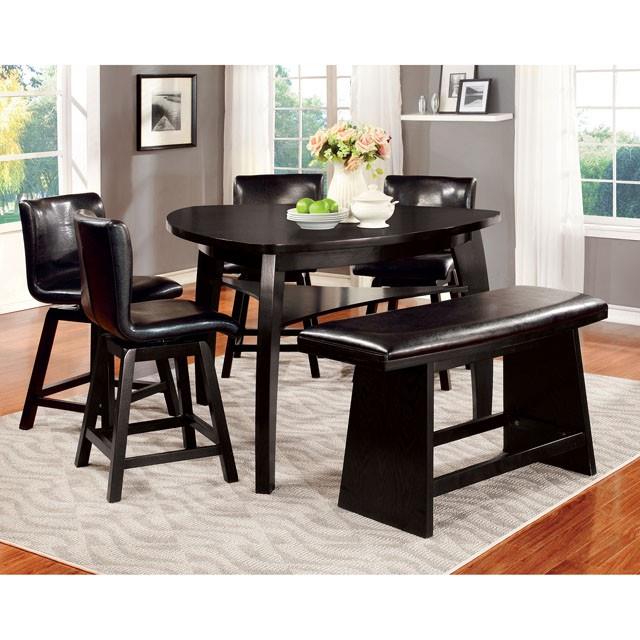 Furniture of America Triangular Hurley Counter Height Dining Table CM3433PT IMAGE 1