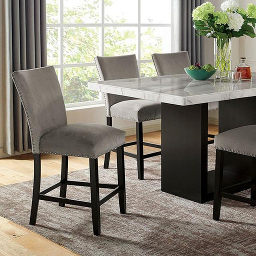 Furniture of America Kian Counter Height Dining Table with Marble Top CM3744PT-TABLE IMAGE 1