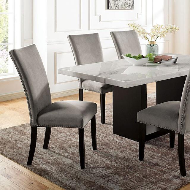 Furniture of America Kian Dining Table with Marble Top CM3744T-TABLE IMAGE 1