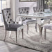 Furniture of America Neuveville Dining Table with Glass Top CM3903WH-T-TABLE IMAGE 1