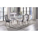 Furniture of America Neuveville Dining Table with Glass Top CM3903WH-T-TABLE IMAGE 2