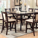 Furniture of America Square Brent Counter Height Dining Table CM3984PT IMAGE 3