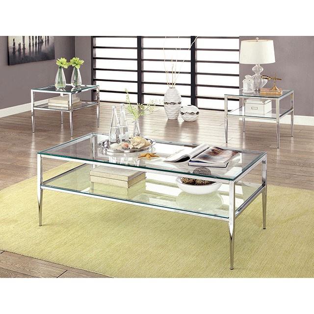 Furniture of America Tanika Coffee Table CM4162CRM-C-PK IMAGE 1