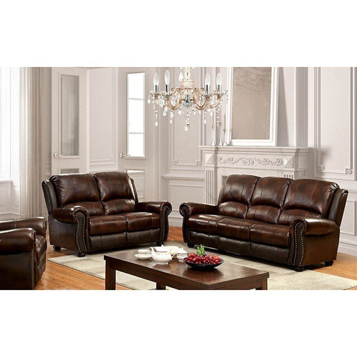 Furniture of America Turton Stationary Leather Match Sofa CM6191SF IMAGE 1