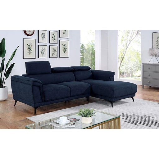 Furniture of America Napanee Fabric,Metal,Solid Wood Sectional CM6254BL-SECT IMAGE 2