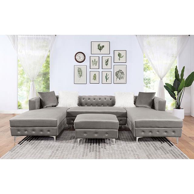 Furniture of America Ciabattoni Fabric Sectional CM6256GY-SECT IMAGE 2