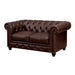 Furniture of America Stanford Stationary Leatherette Loveseat CM6269BR-LV-VN IMAGE 3