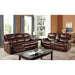 Furniture of America Jeanna Reclining Leather Look Loveseat with Console CM6343-LV IMAGE 2