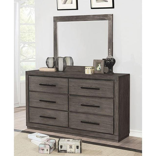 Furniture of America Oakburn Dresser Mirror CM7047GY-M IMAGE 2