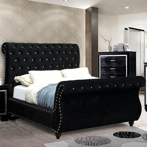 Furniture of America Noella California King Upholstered Platform Bed CM7128BK-CK-BED-VN IMAGE 1