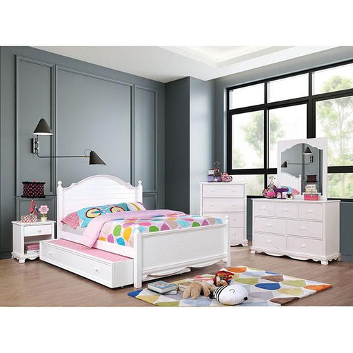 Furniture of America Dani Full Poster Bed CM7159WH-F-BED-VN IMAGE 2