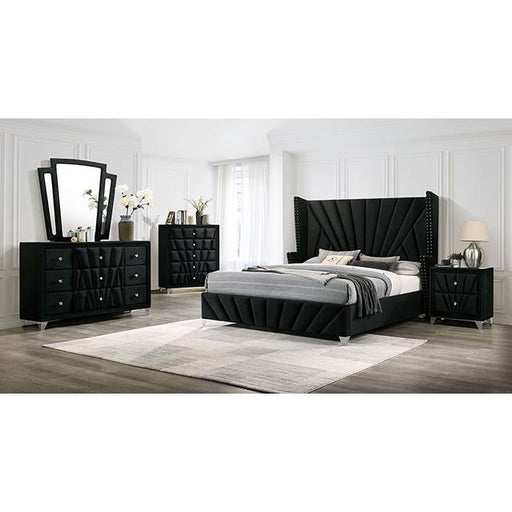 Furniture of America Carissa King Upholstered Platform Bed CM7164BK-EK-BED IMAGE 2