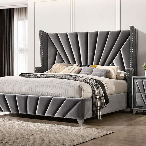 Furniture of America Carissa Queen Upholstered Platform Bed CM7164Q-BED IMAGE 1