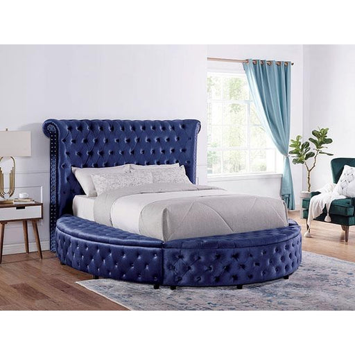 Furniture of America Sansom Queen Upholstered Platform Bed with Storage CM7178BL-Q-BED IMAGE 2