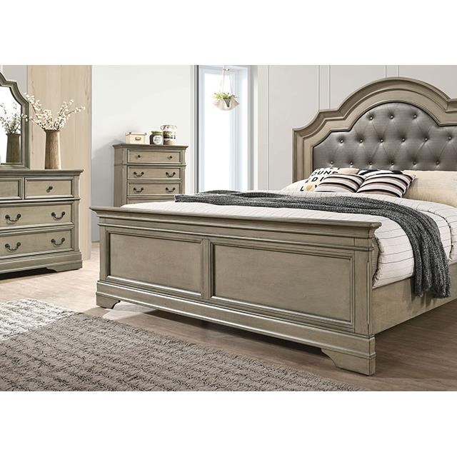 Furniture of America Lasthenia California King Upholstered Panel Bed CM7181CK-BED IMAGE 3