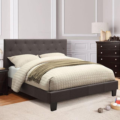 Furniture of America Leeroy Queen Upholstered Platform Bed CM7200LB-Q-BED-VN IMAGE 1