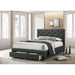 Furniture of America Sybella King Upholstered Platform Bed with Storage CM7218DG-EK-BED IMAGE 2