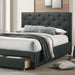 Furniture of America Sybella Twin Upholstered Platform Bed with Storage CM7218DG-T-BED IMAGE 1