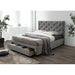 Furniture of America Sybella King Upholstered Platform Bed with Storage CM7218GY-EK-BED IMAGE 2