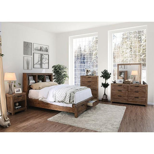 Furniture of America Mcallen King Bookcase Bed with Storage CM7360BC-EK-BED IMAGE 2