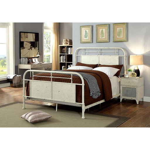 Furniture of America Haldus California King Metal Bed CM7502WH-CK IMAGE 1